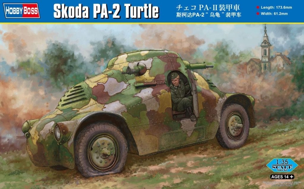 HOBBY BOSS 83888 SKODA PA-2 TURTLE échelle 1/35, Overige merken, Tank, 1:32 tot 1:50, Nieuw