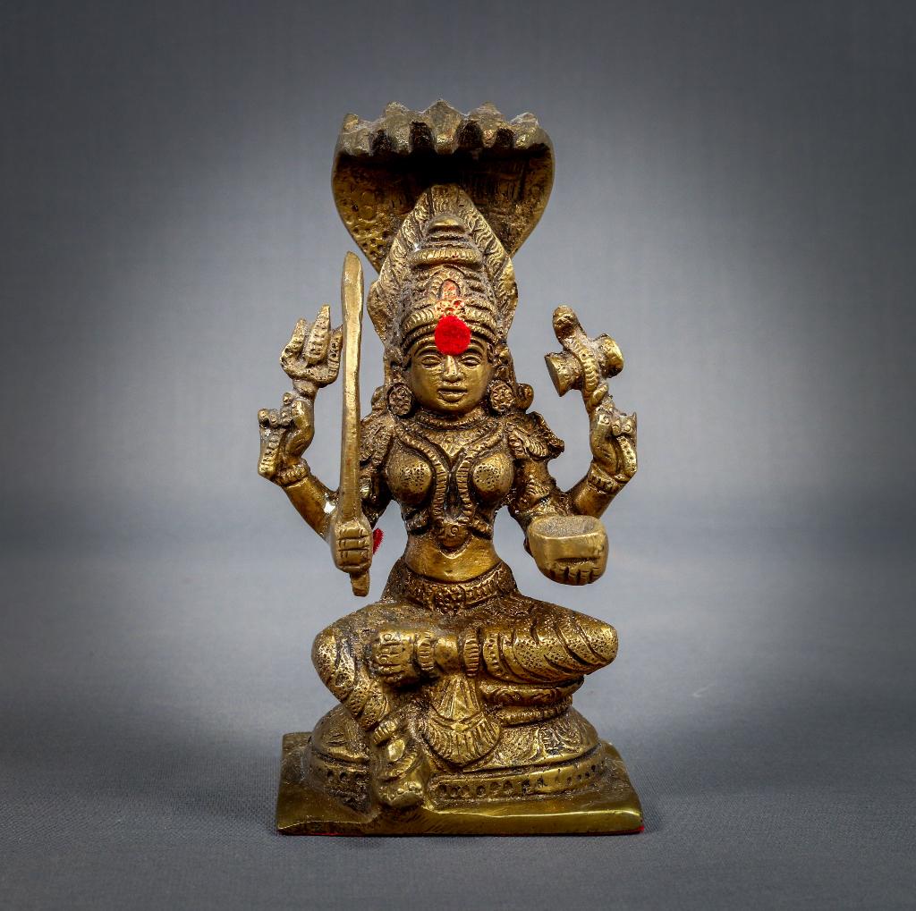 Ancienne statue Mariamman divinité Tamoule en bronze, Antiquités & Art, Enlèvement