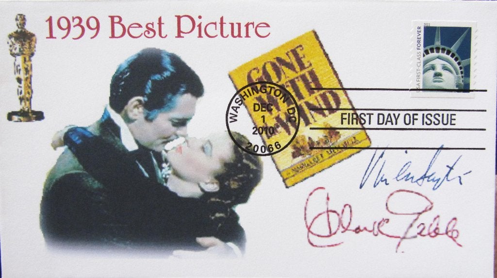 FDC USA LEGENDS OF AMERIKA- GONE WITH THE WIND- CLARK GABLE, Ophalen of Verzenden, Gestempeld, Noord-Amerika