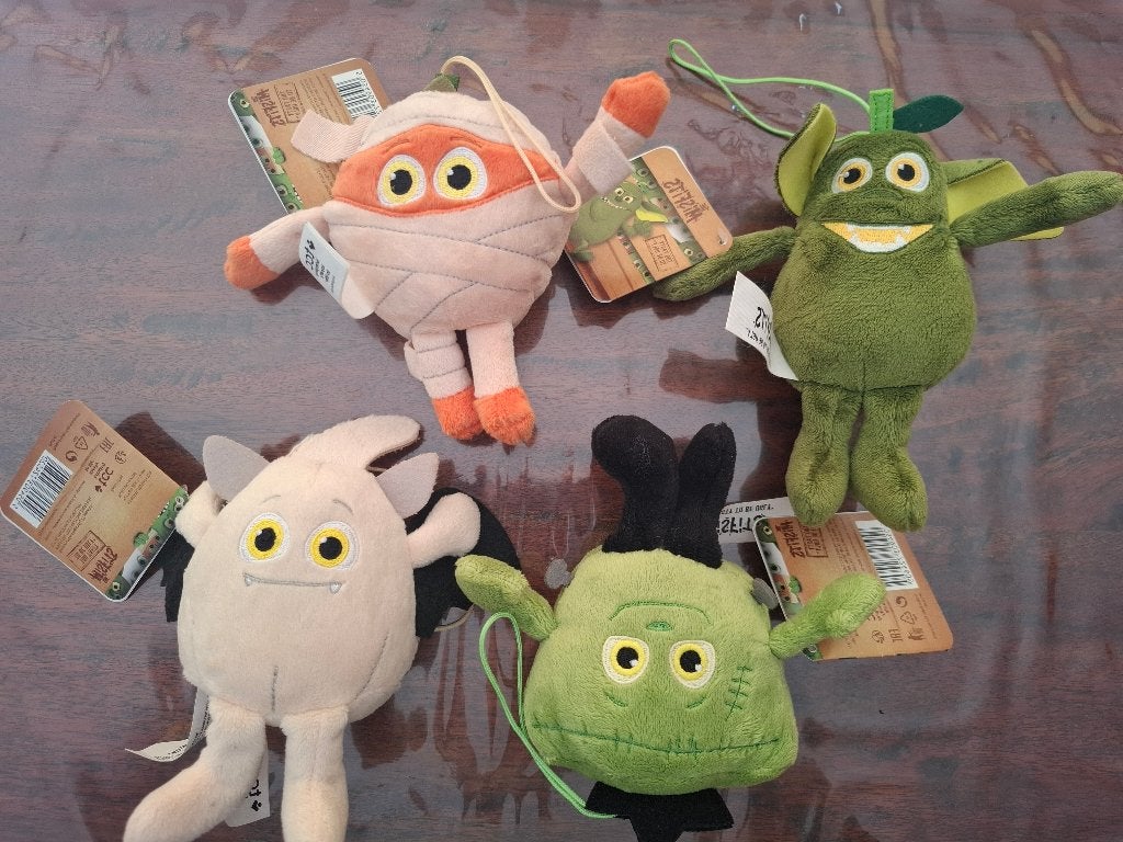 Lot peluches 'misfits' (4), Enlèvement ou Envoi, Neuf, Petit (moins de 20 cm)