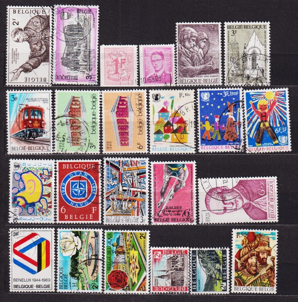 Belgique 1969 année complète sans les blocs oblitéré, Envoi, Affranchi, Oblitéré