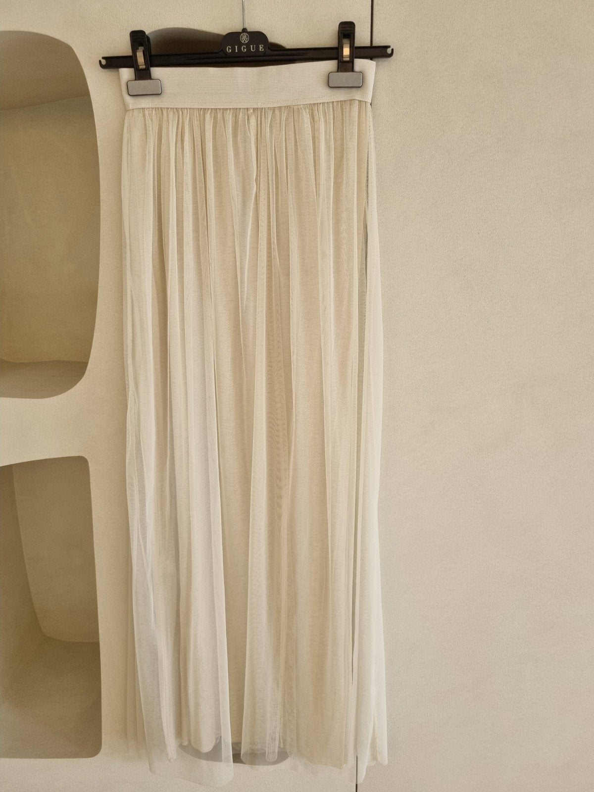 Jupe longue crème Miss Yes taille TU, Taille 38/40 (M), Enlèvement ou Envoi, Beige, Comme neuf