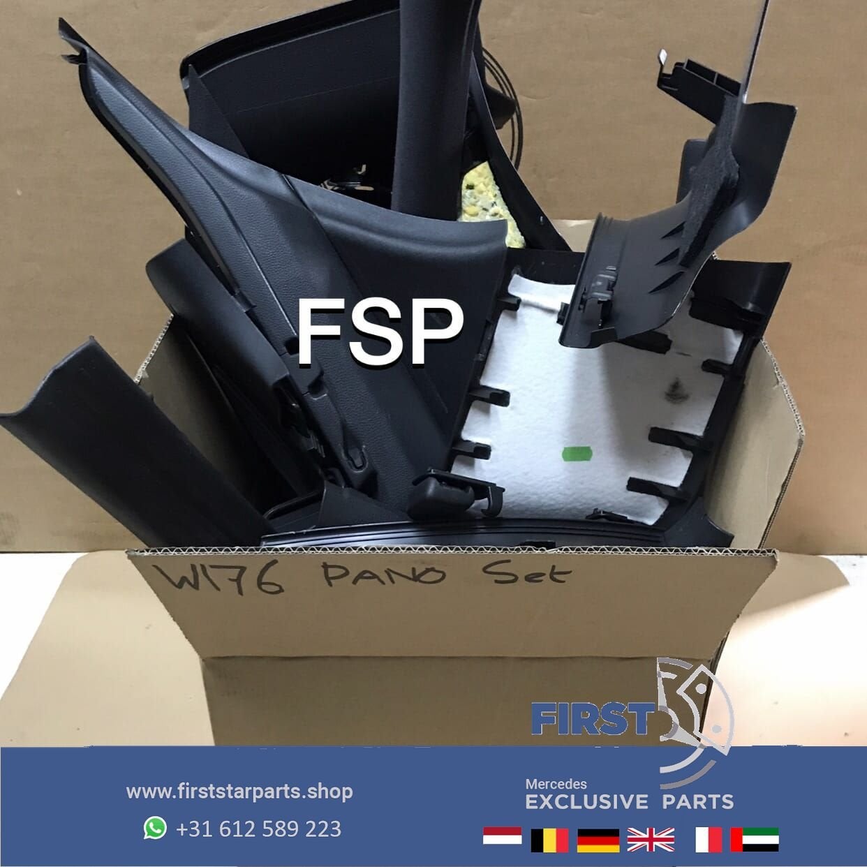 W176 INTERIEUR LIJSTEN SET ZWART Mercedes A KLASSE 2012-2018, Utilisé, -, -, Enlèvement ou Envoi