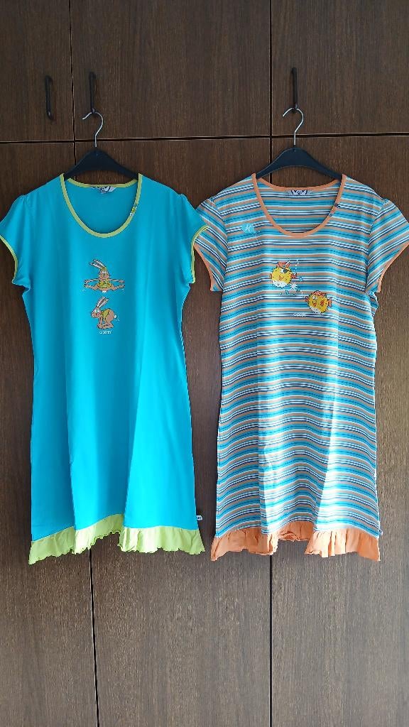 nachtkleed dames-2 stuks-pyjama's-Woody-XL-zie omschrijving, Ophalen