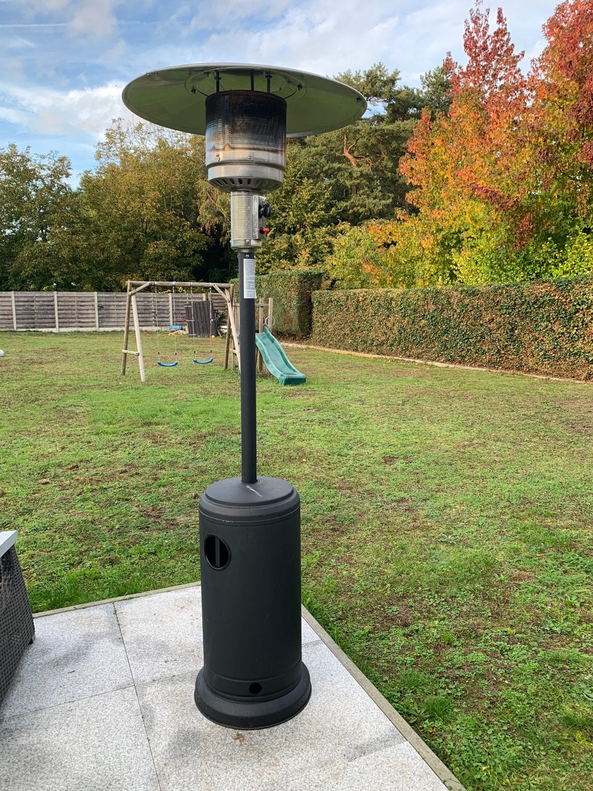 Terrasverwarmer met hoes, Ophalen, Zo goed als nieuw
