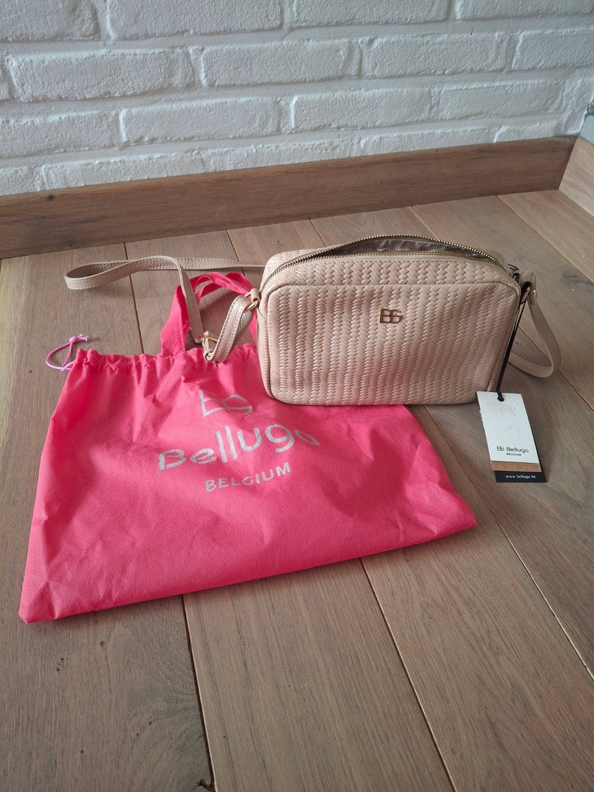 Nieuwe lederen handtas Belluga, Ophalen of Verzenden