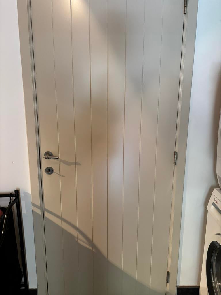 Binnenschilderdeur met groef incl deurklink, Ophalen, Gebruikt, 80 tot 100 cm, Binnendeur