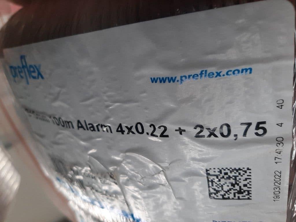 Alarm kabel preflex, Ophalen, Nieuw, Kabel of Snoer