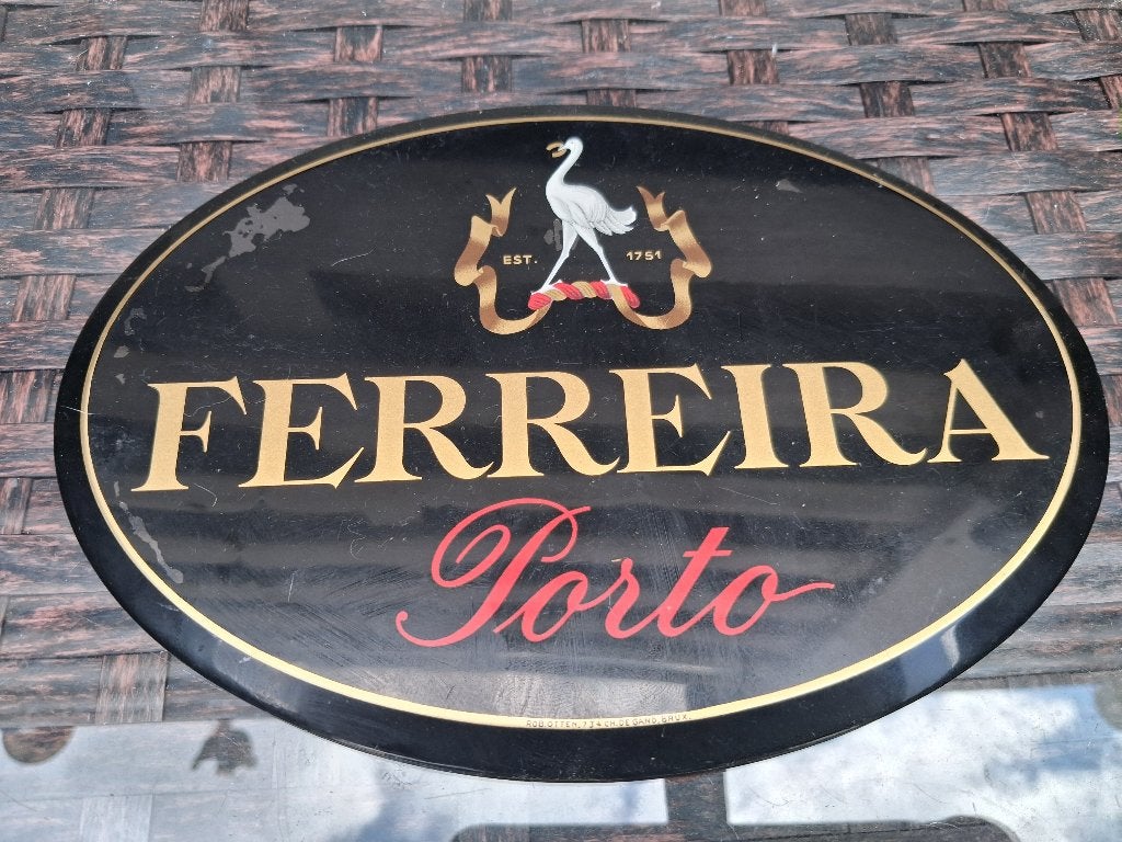 PORTO FERRERA...takszegel 2F .jaartal denk 1957, Verzamelen, Ophalen of Verzenden, Zo goed als nieuw, Reclamebord