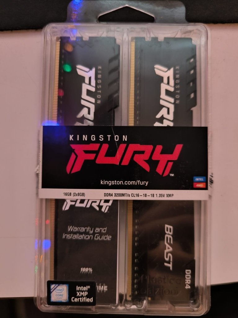 Kingston Fury Beast RAM 2 x 8 Go 3200 mt/s, Neuf, DDR4, Enlèvement, Desktop