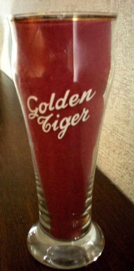 Gouden tiger, Verzamelen, Ophalen of Verzenden, Zo goed als nieuw, Glas of Glazen
