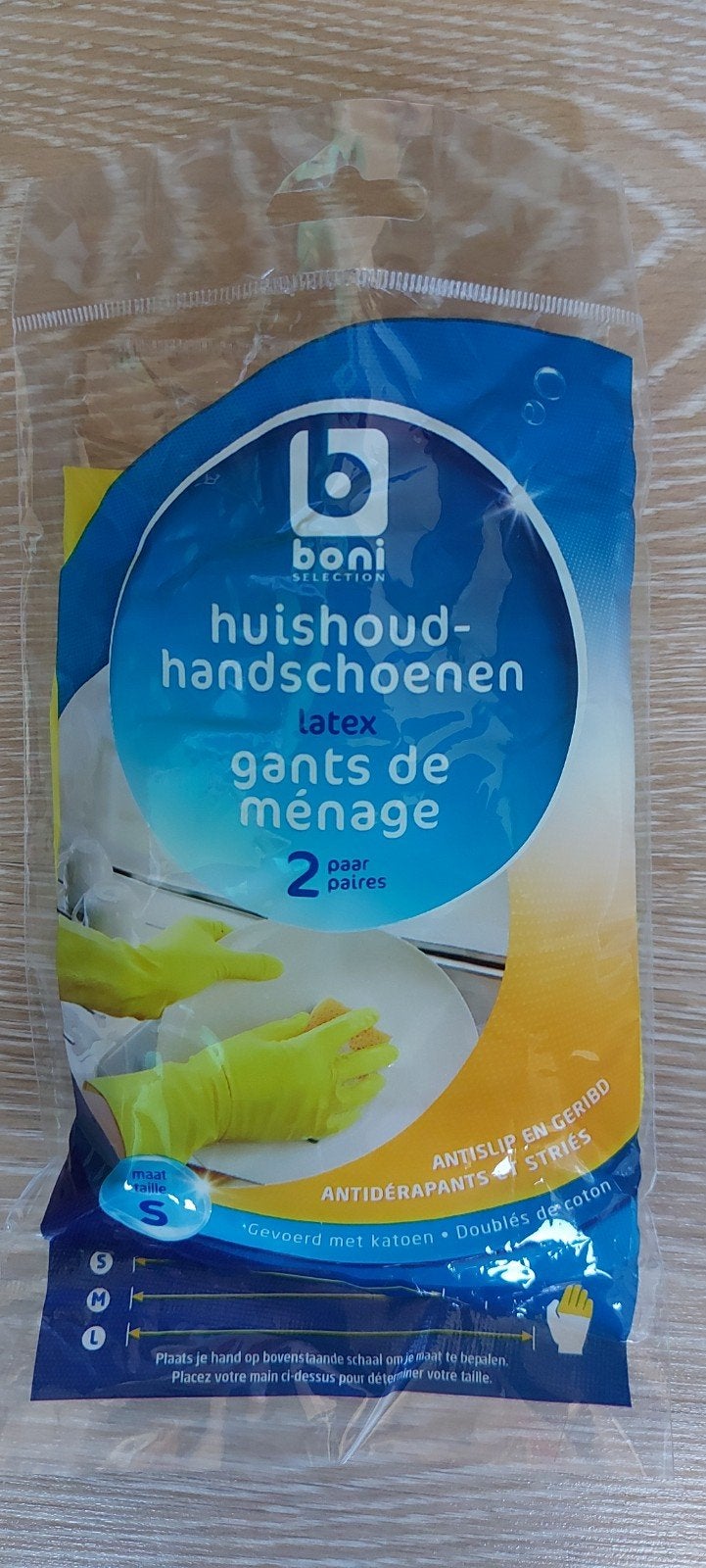 2 paar nieuwe latex huishoudhandschoenen S, Huis en Inrichting, Keuken | Textiel, Overige merken, Geel, Overige typen, Nieuw