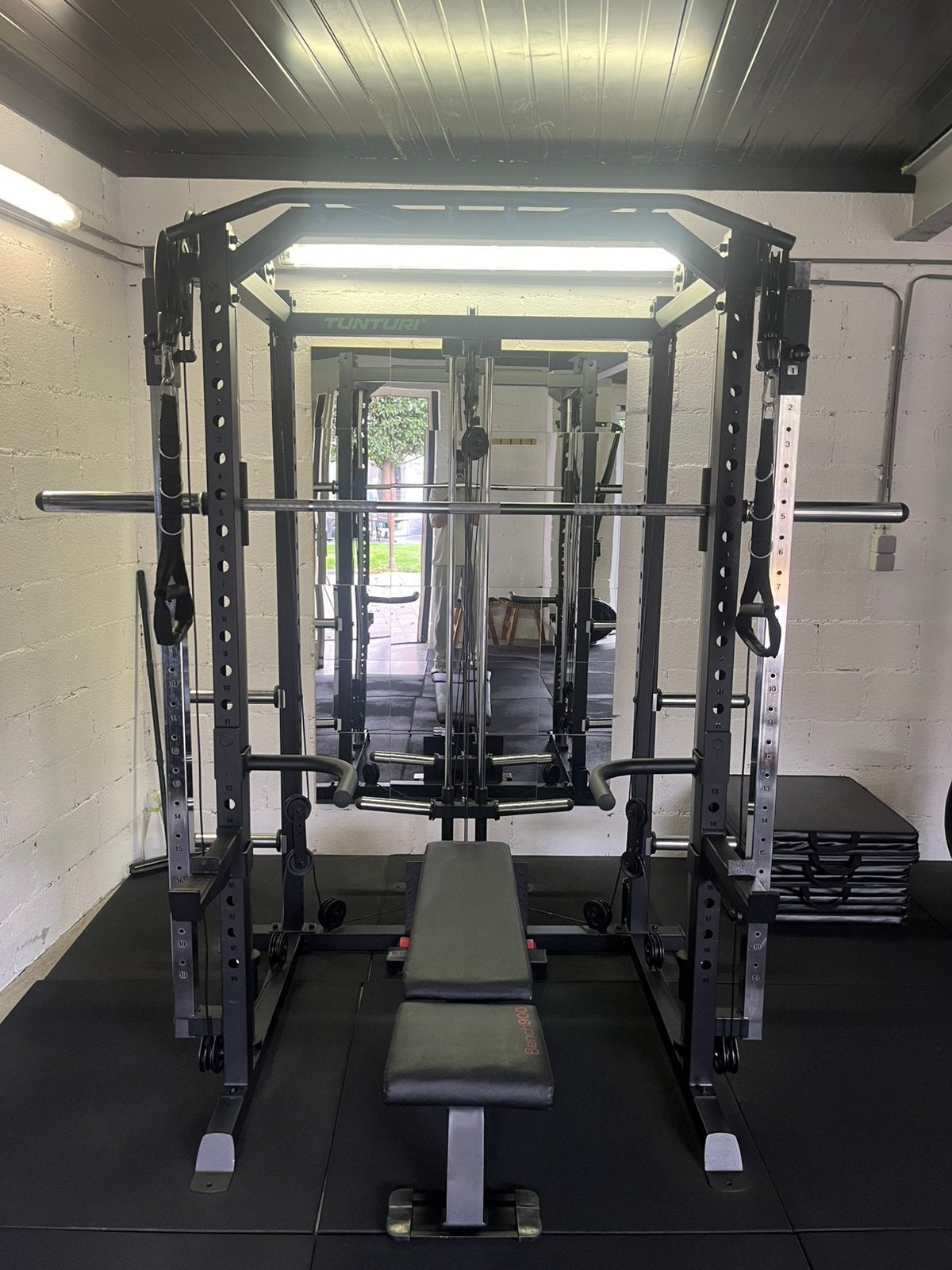 Tunturi SM90 Full Smith Machine / Multigym, Ophalen, Gebruikt, Benen, Oprekstang
