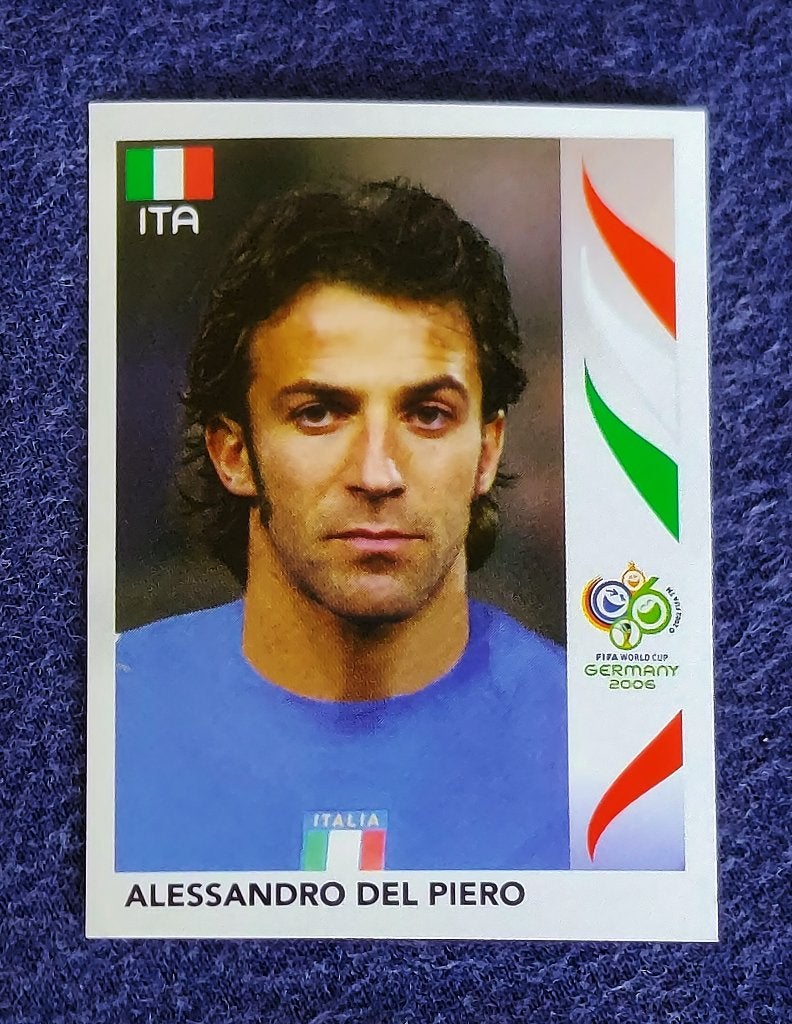 Panini sticker card voetbal 'WK 2006 - Alessandro Del Piero', Enlèvement ou Envoi, Neuf, Autocollant