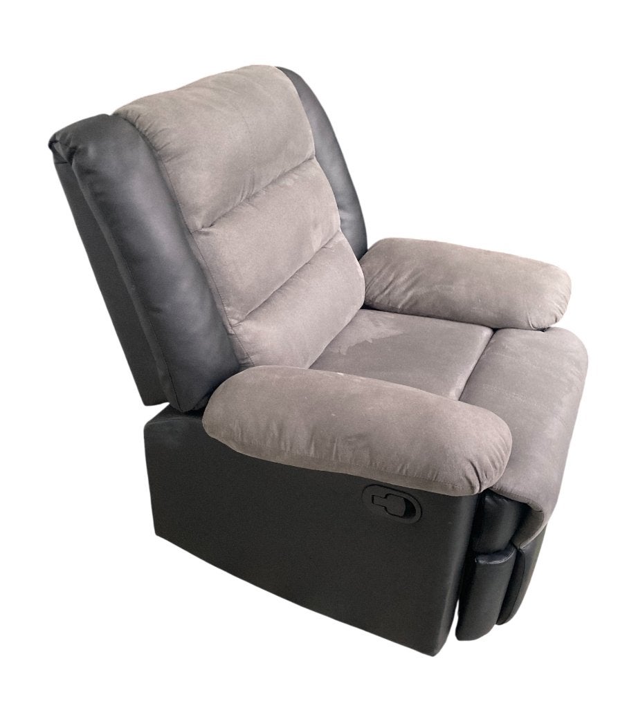 Fauteuil super confort bi matière inclinable Très bon état, 75 à 100 cm, Contemporain / Moderne, Tissus, Enlèvement