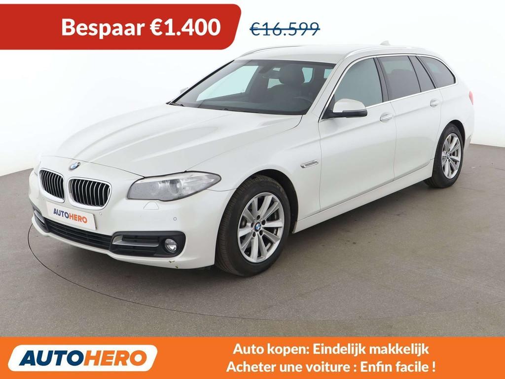 BMW 5 Serie 518 518d (bj 2016, automaat), Auto's, BMW, Automaat, 118 g/km, Achterwielaandrijving, Wit