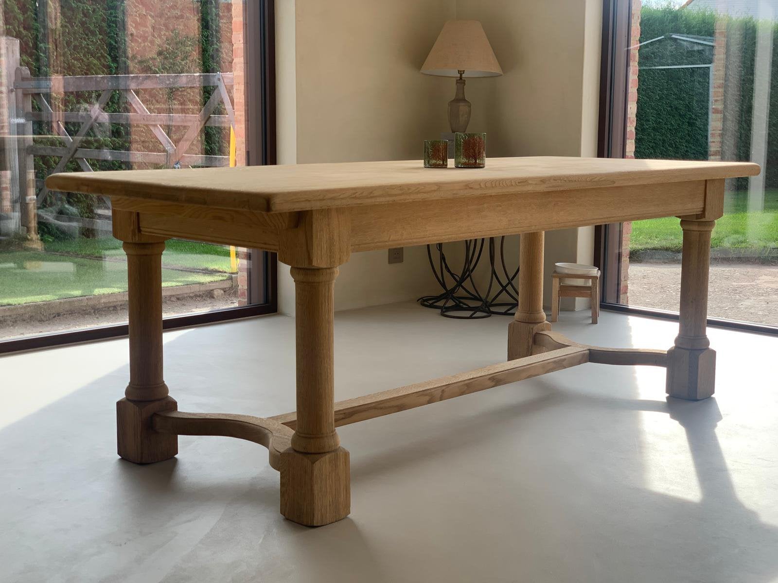 Kloostertafel / boerentafel, Ophalen, Gebruikt, Eikenhout, 200 cm of meer