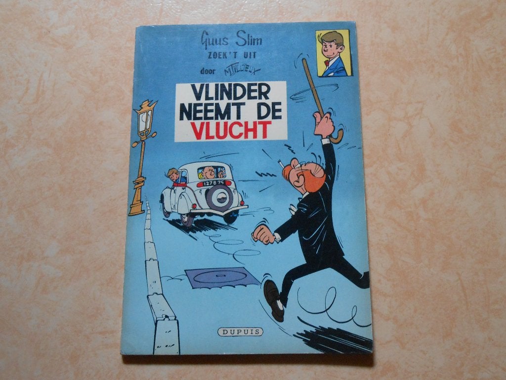 Guus slim 1 Vlinder neemt de vlucht 1958 1 ste druk, Boeken, Eén stripboek, M. Tilleux, Ophalen of Verzenden, Zo goed als nieuw