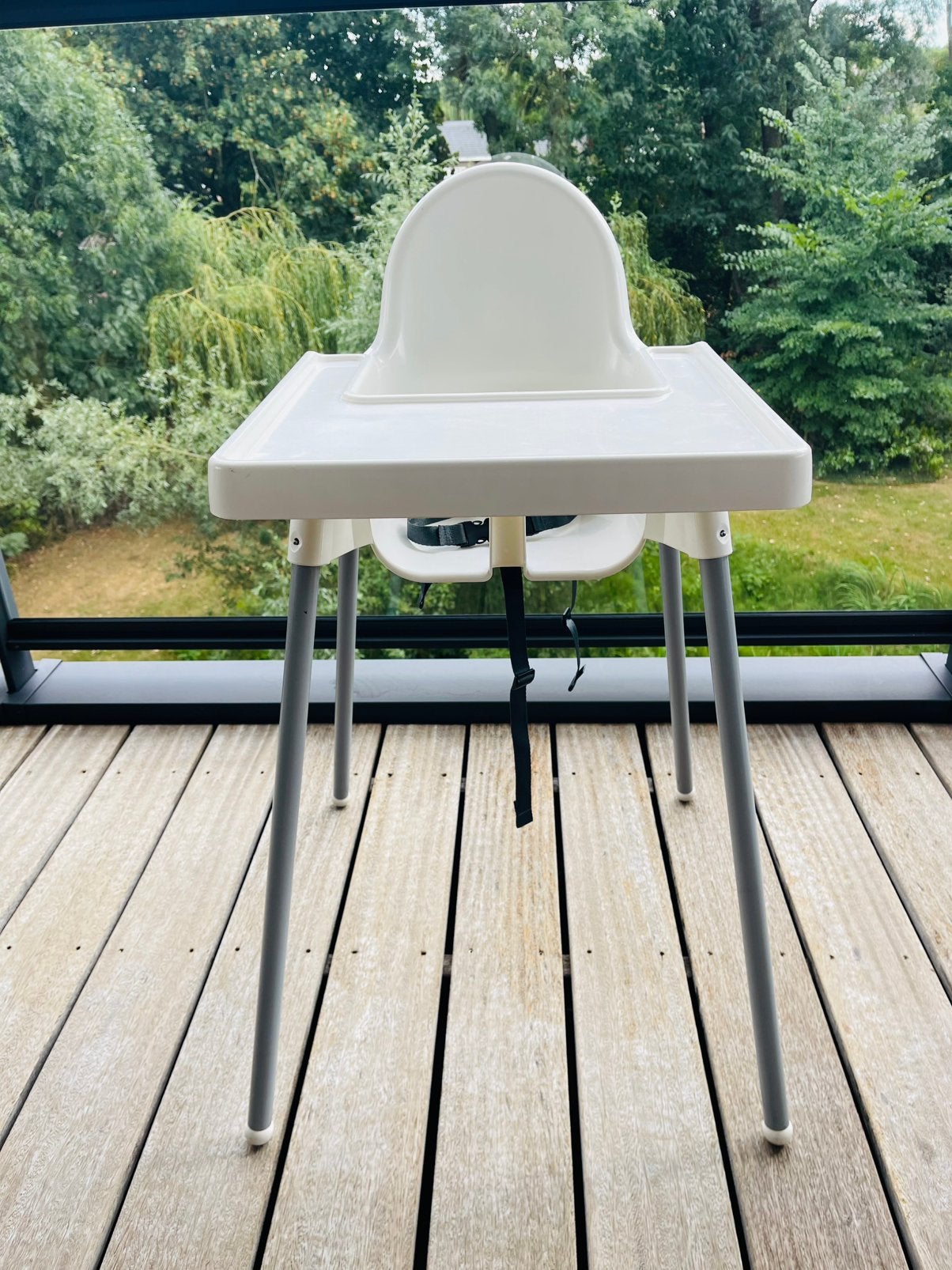 Hoge kinderstoel/babystoel met blad, Kinderen en Baby's, Kinderstoelen, Ophalen, Gebruikt