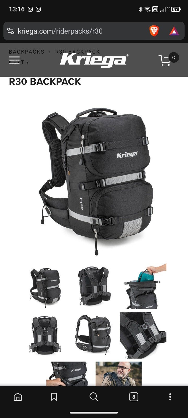Kriega R30 motor rugzak, Motoren, Accessoires | Koffers en Tassen, Ophalen