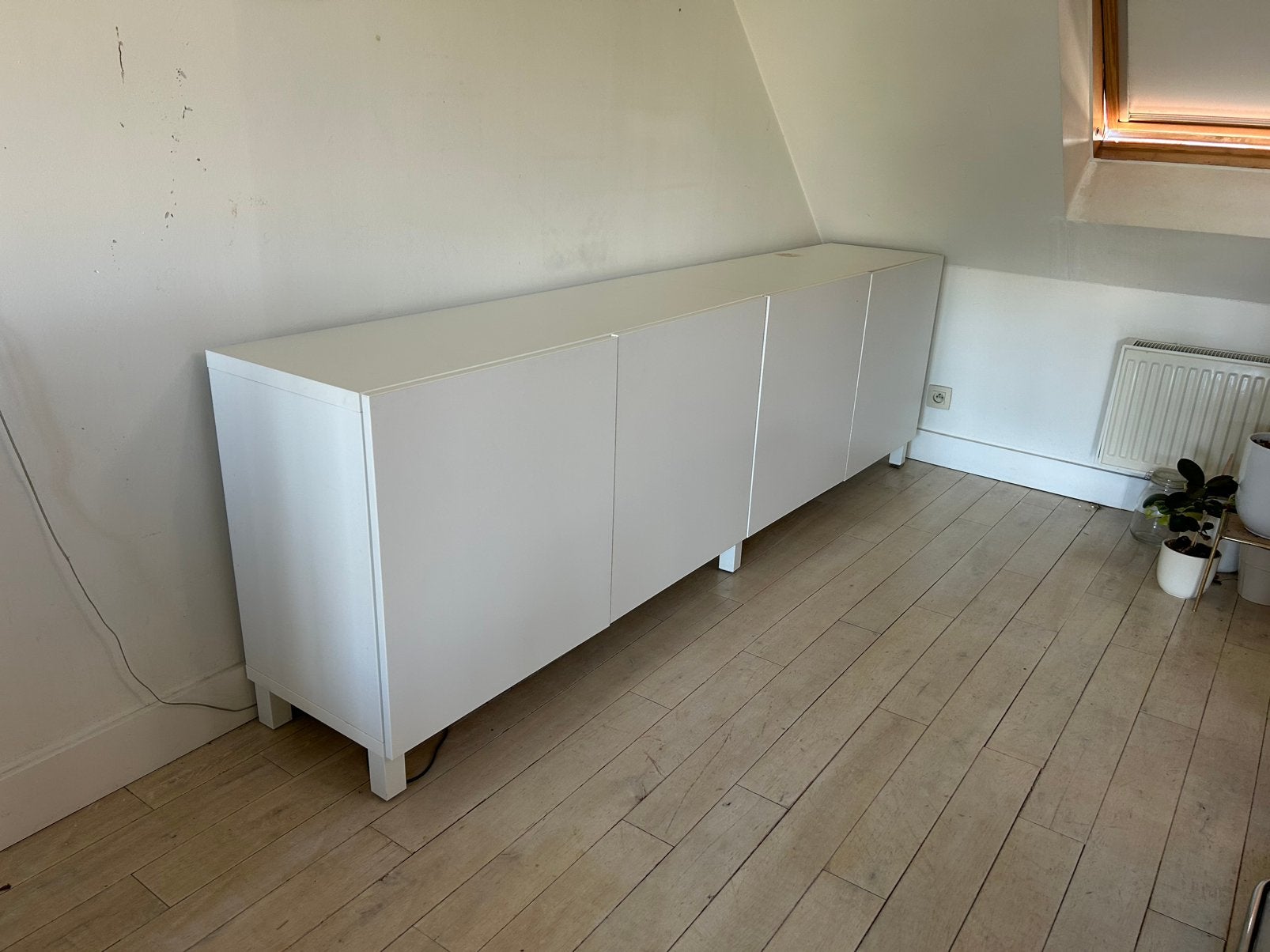 Commode/meuble de rangement IKEA BESTÅ (blanc) — 2 x 120 cm, Enlèvement