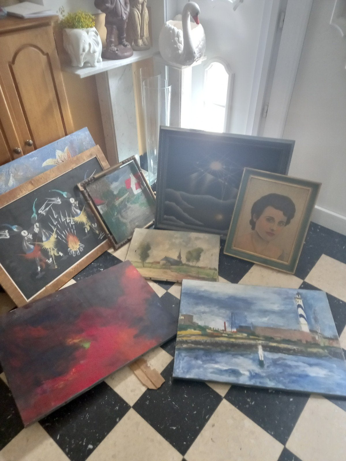 lot 8 verf, Antiek en Kunst, Ophalen