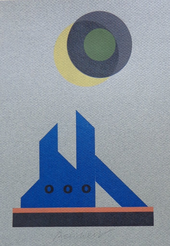 JOSUA REICHERT / XAIPE / KLEURHOUTSNEDE / 24x17cm, Gelimiteerde oplage, Ophalen of Verzenden, Abstract, Houtsnede