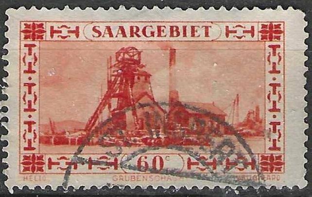 Allemagne Région de la Sarre 1927 - Yvert 115 - Mijnsch (ST), Envoi, Affranchi