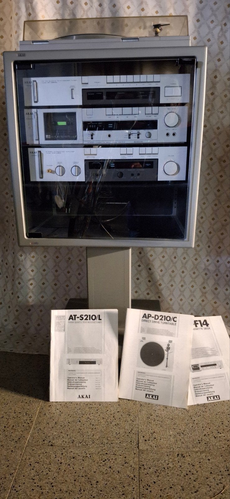 stereoketen AKAI ,hoogte 98 cm.   breedte 51cm, Audio, Tv en Foto, Ophalen, Gebruikt, Losse componenten, Cassettedeck