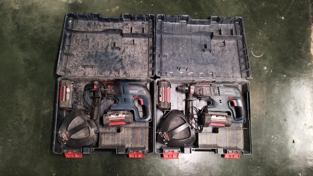 2x Bosch sds-plus boormachine (GBH 36V-LI), Doe-het-zelf en Bouw, Ophalen of Verzenden, Gebruikt, Boormachine, Klopboormechanisme