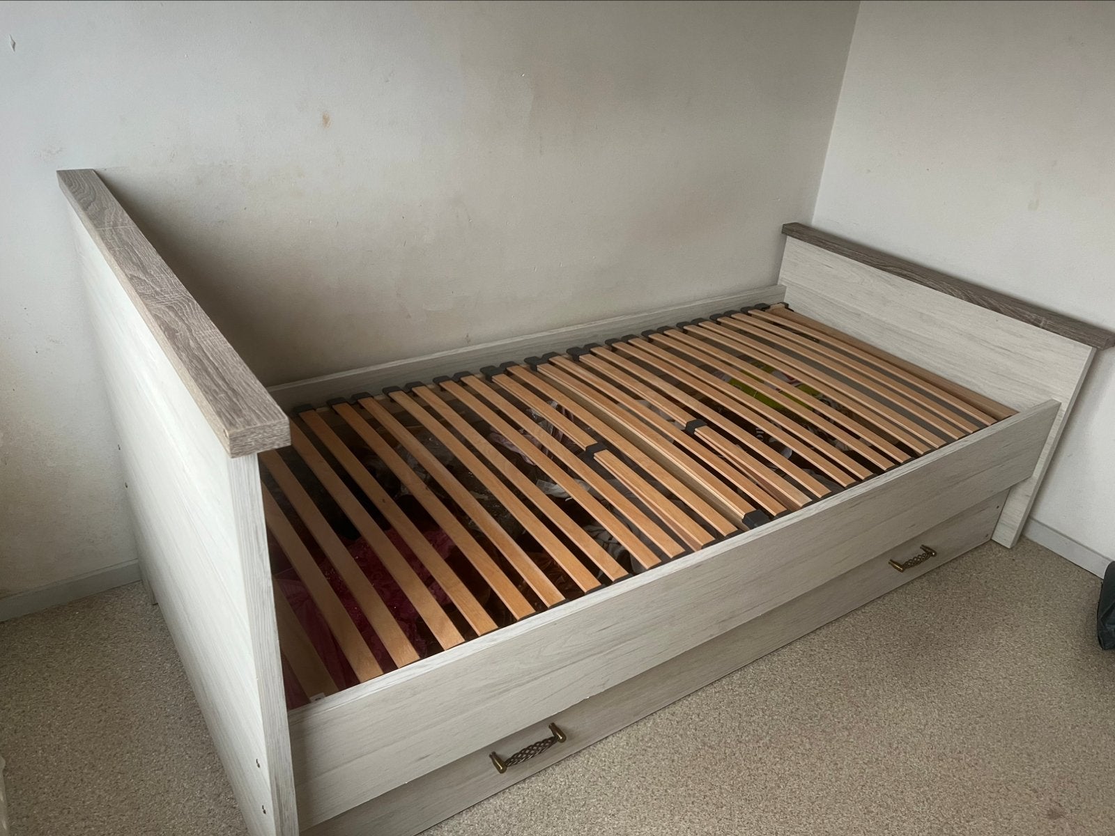 Bed met opberglade onder het bed, Maison & Meubles, 100 cm, Autres couleurs, 210 cm, Une personne