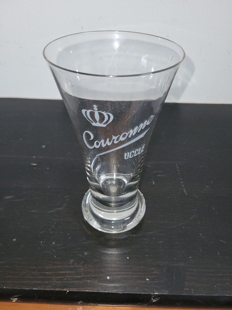 ancien verre à bière couronne Uccle, Enlèvement ou Envoi, Utilisé, Verre ou Verres, Autres marques