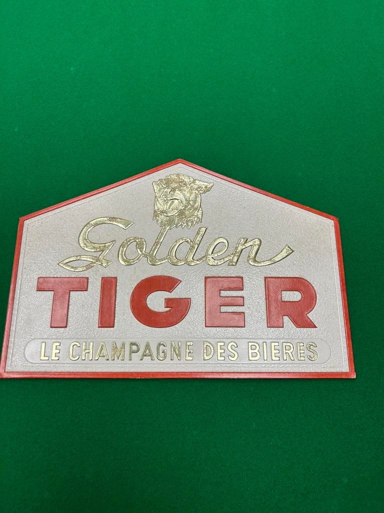 Golden tiger reclamebord, Verzamelen, Merken en Reclamevoorwerpen, Ophalen, Gebruikt