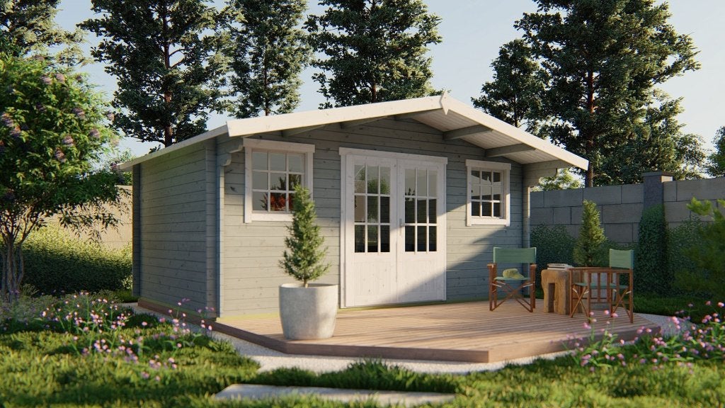 Blokhut - Tuinhuis Karen | 40 mm | onbehandeld, Verzenden, Nieuw