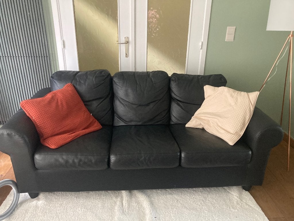 Zwarte zetel IKEA, Ophalen, Tweepersoons, 75 tot 100 cm, Zo goed als nieuw