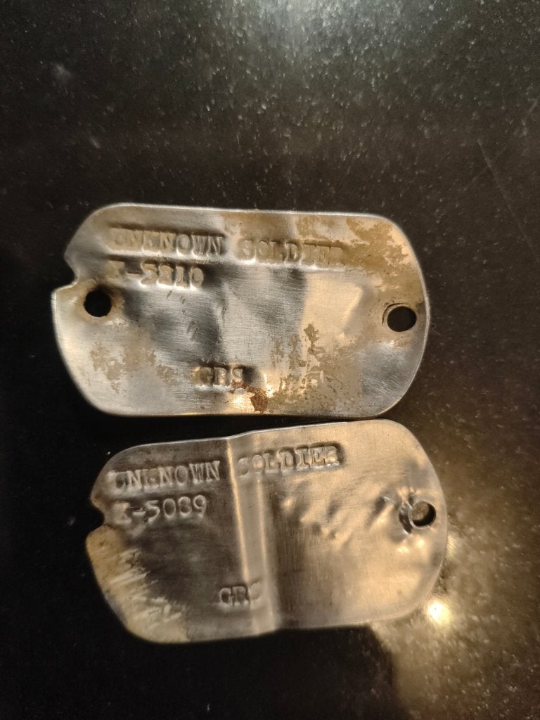 Dog tag us WW2 tués au combat le même jour, Ophalen of Verzenden