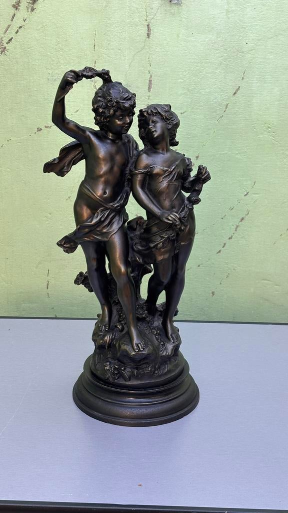 Moreau beeld bronzen stijl putti koppel klassiek, Ophalen