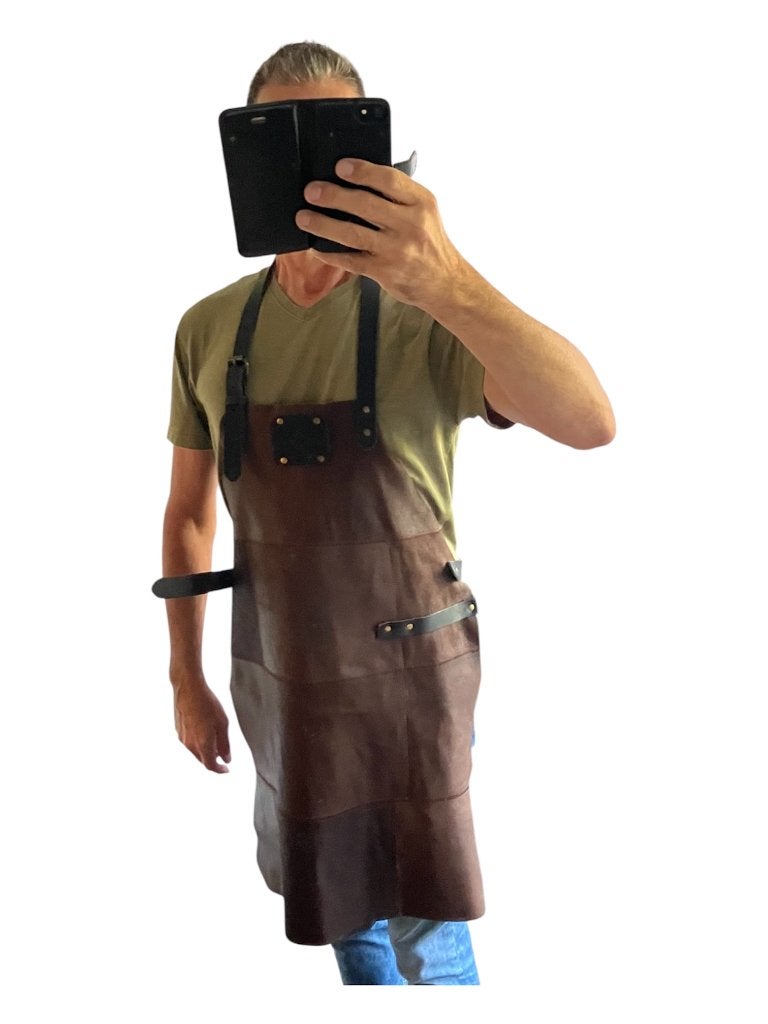 Leren BBQ short - nieuw !!!, Ophalen