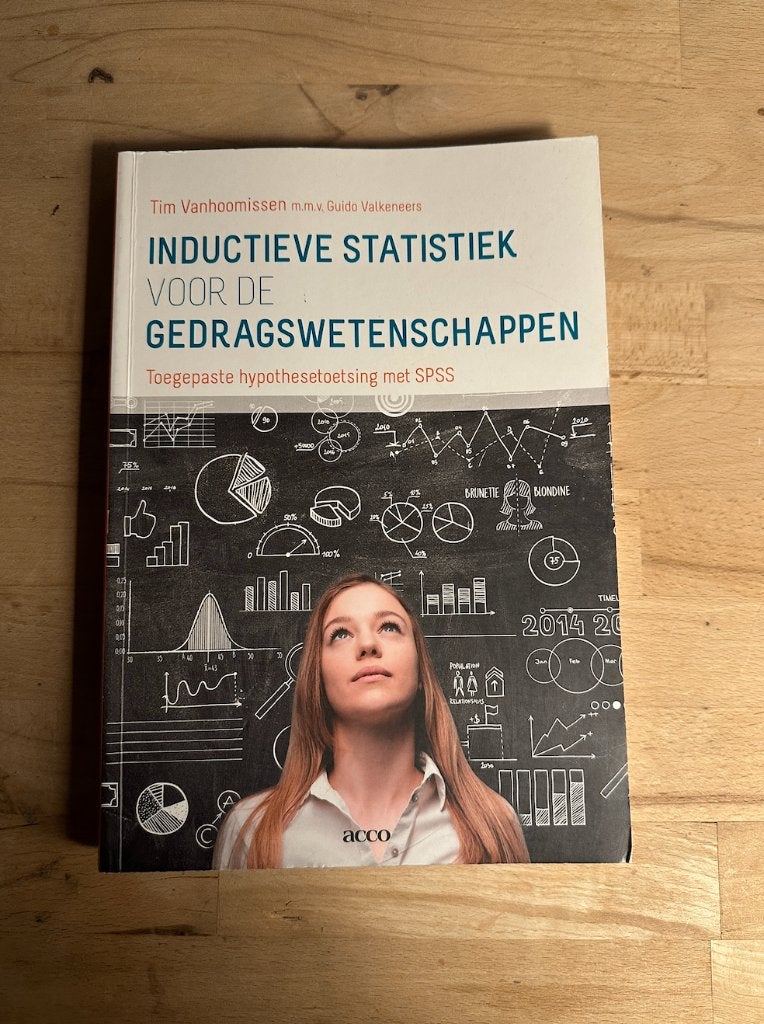 Inductieve statistiek voor de gedragswetenschappen, Enlèvement ou Envoi, Psychologie clinique, Comme neuf, Tim Vanhoomissen; Guido Valkeneers