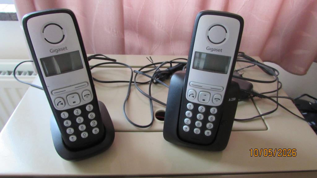 Draadloze yelefoon ., Télécoms, Téléphones fixes | Combinés & sans fil, Enlèvement, Utilisé, 2 combinés