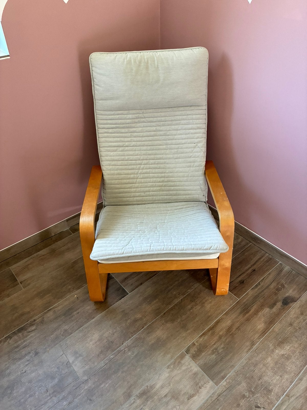 Fauteuil poang Ikea + housse, Huis en Inrichting, Fauteuils, Ophalen, Zo goed als nieuw