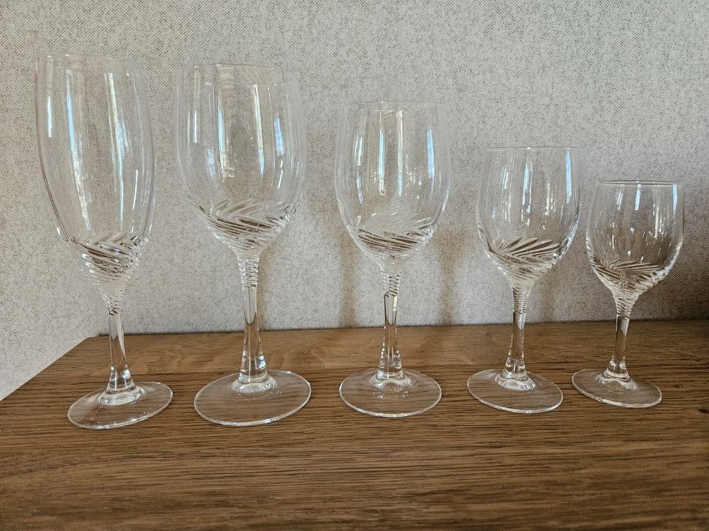 COMPLEET 60-delig glasservies kristal in nieuwe staat, Enlèvement
