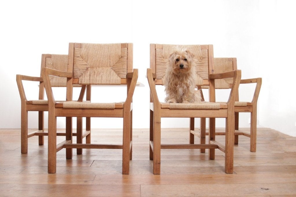 Set van 4 Deense eetkamerstoelen papercord - Tage Poulsen, Ophalen