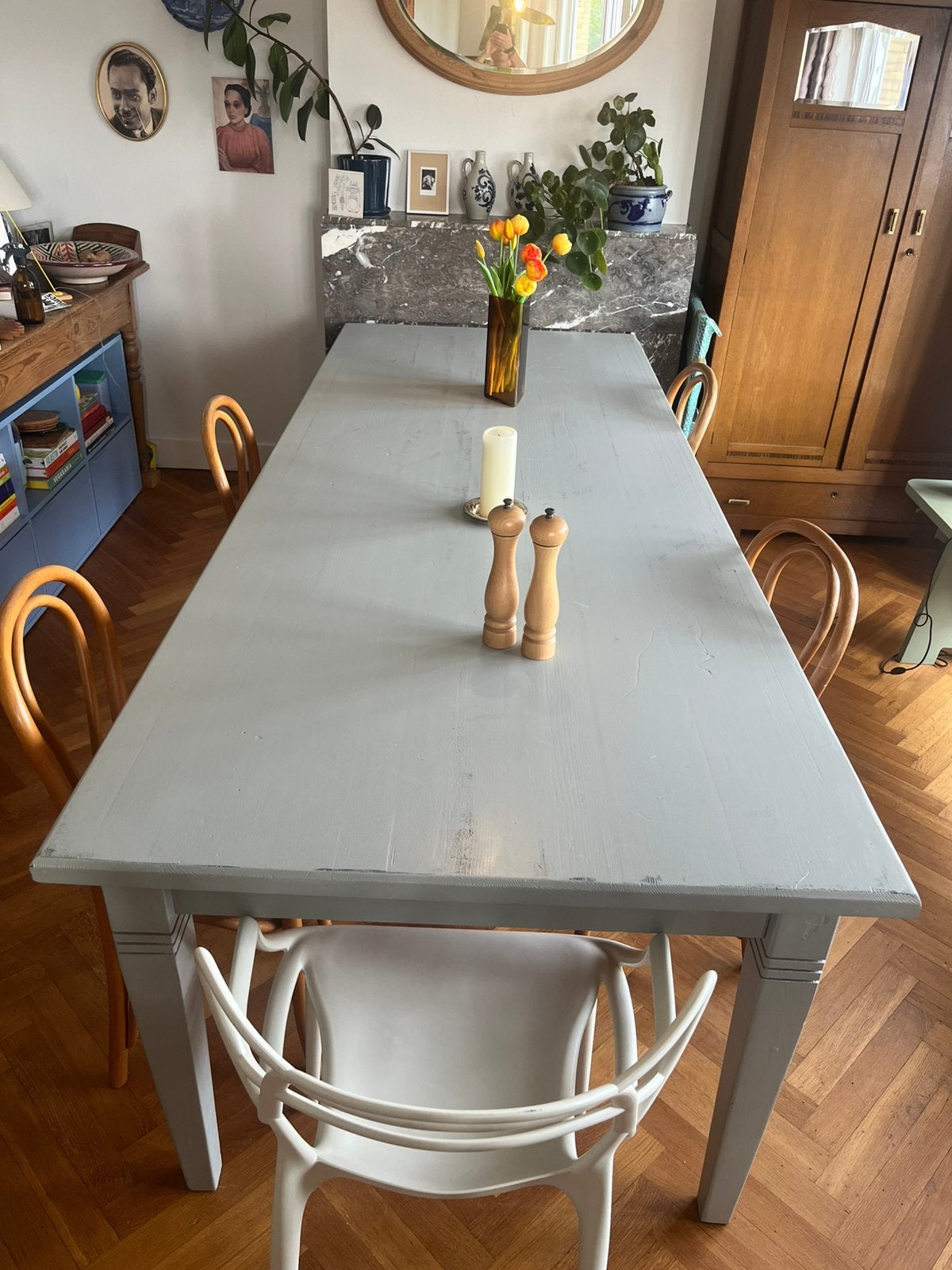 Grande table à manger, Maison & Meubles, Tables | Tables à manger, Enlèvement, Utilisé, 50 à 100 cm, Rectangulaire