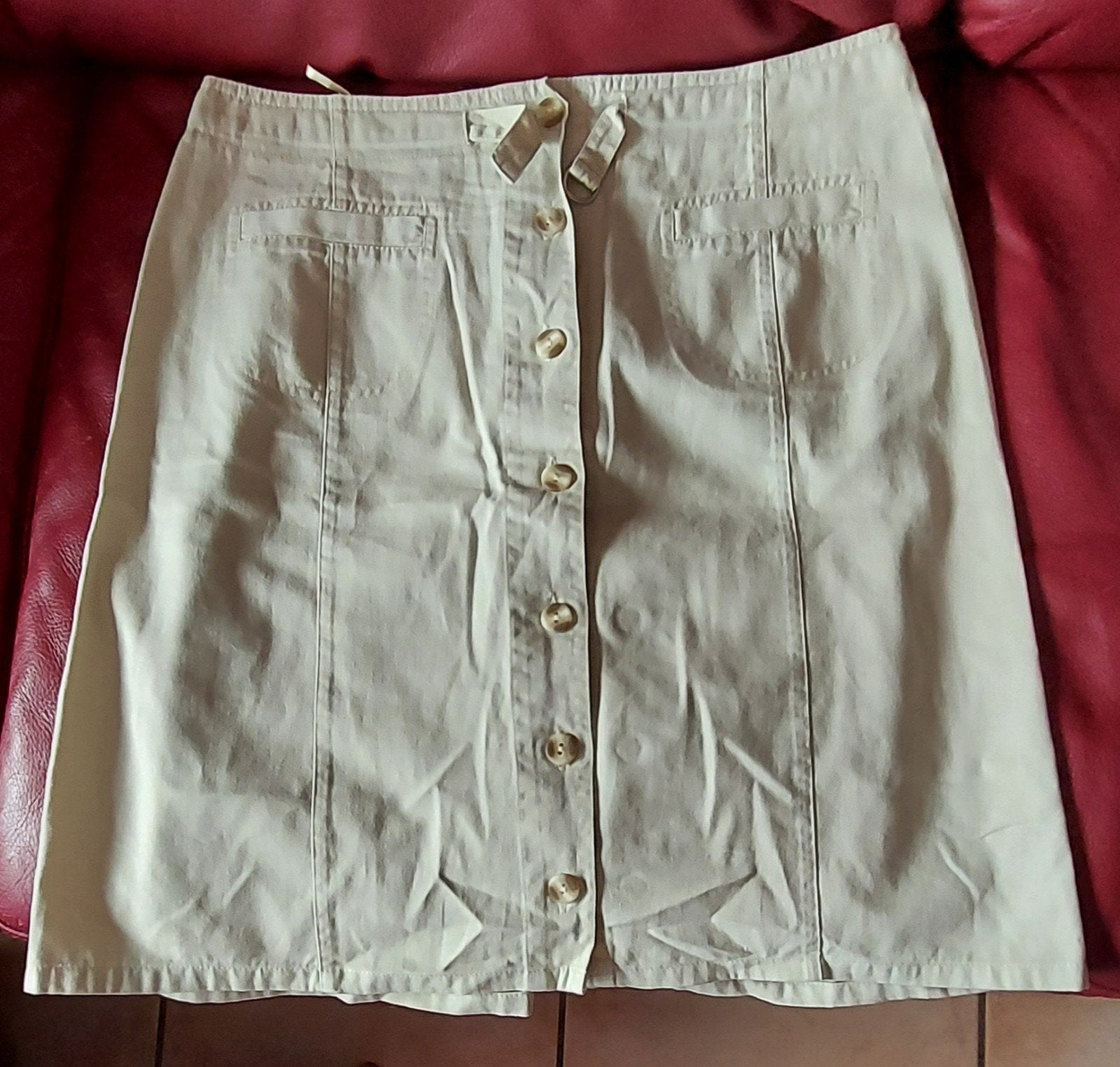 jupe beige boutonnée 46 48, Kleding | Dames, Rokken, Ophalen of Verzenden, Beige