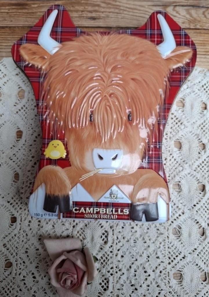 Schotse Hooglander blik, Campbells Shortbread, Ophalen of Verzenden, Gebruikt, Koek(jes)