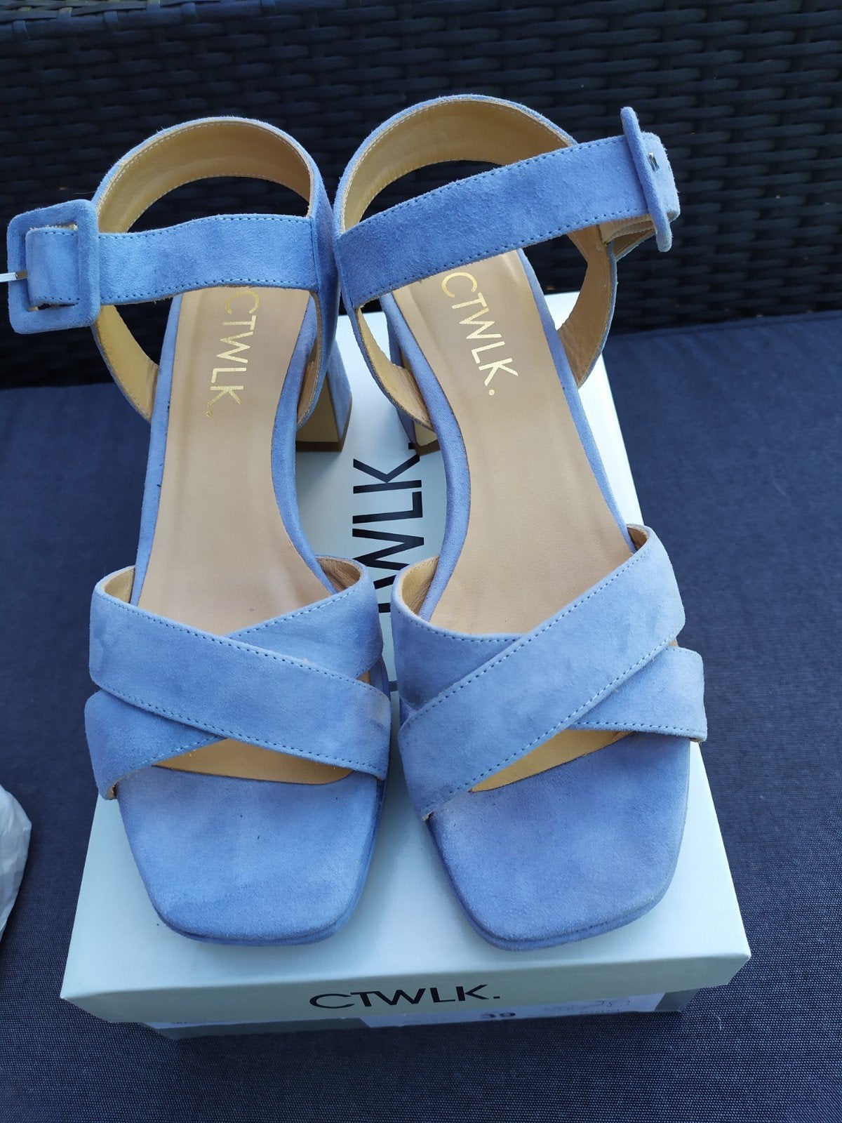 Avondschoenen in daim leder CTWLK 39 Nieuw, Kleding | Dames, Ophalen of Verzenden, Blauw
