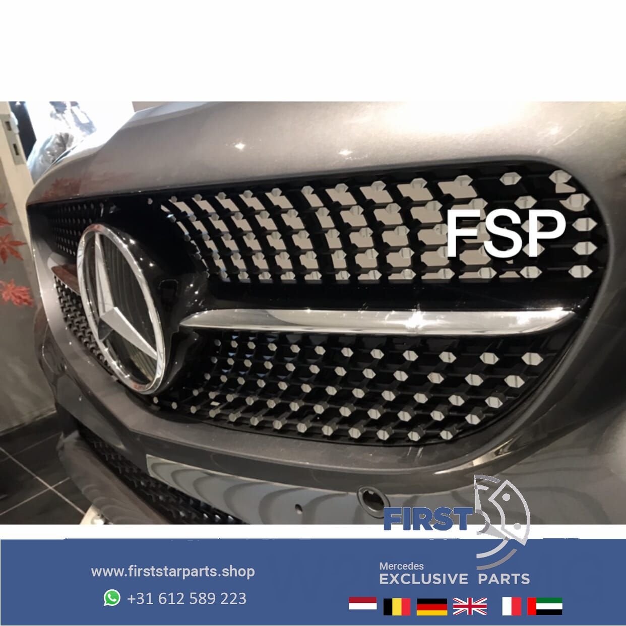 W205 C205 43 AMG BUMPER COMPLEET Mercedes C Klasse 43 ORIGIN, Utilisé, -, Avant, -