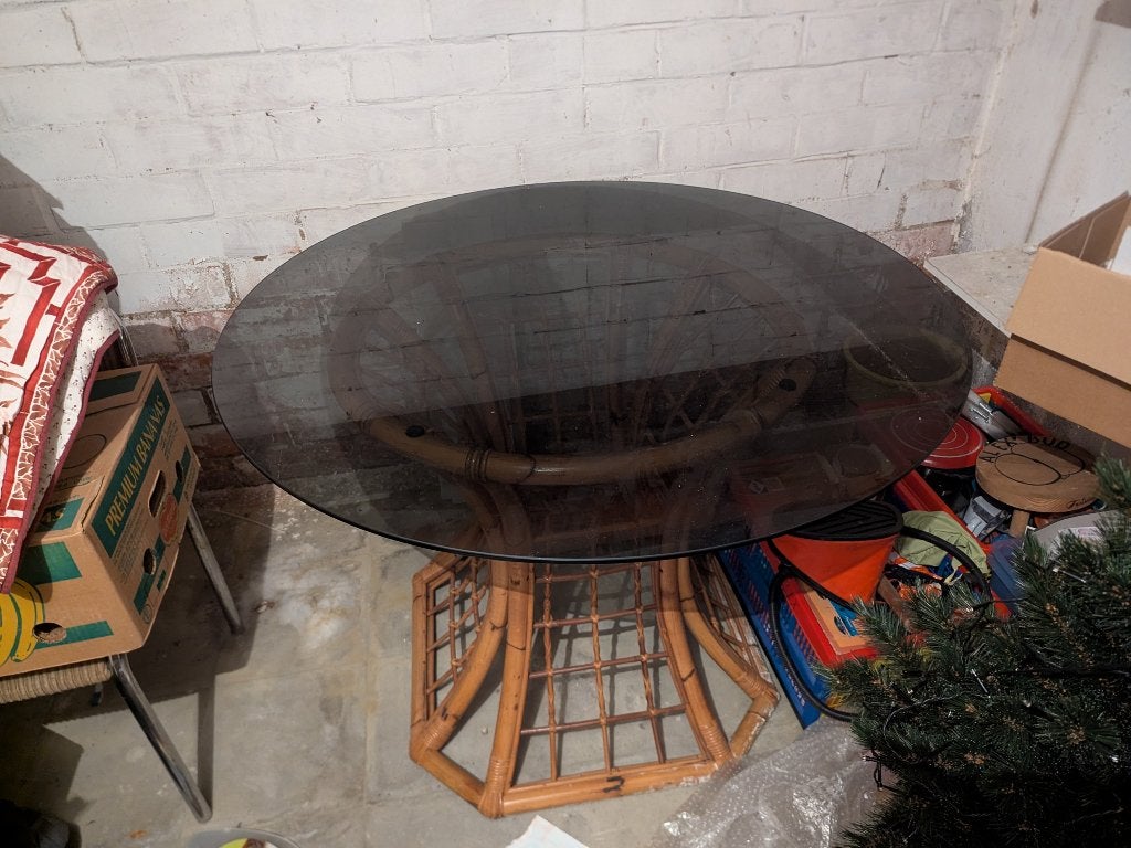 Ronde tafel, Ophalen, Gebruikt, 100 tot 150 cm, Rond