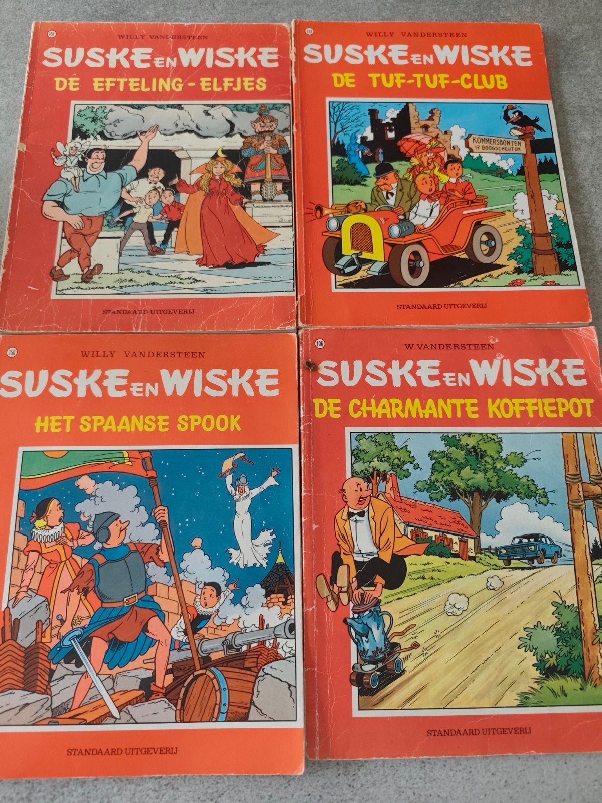 Suske en Wiske, 4stuks, Boeken, Gelezen, Europa, Ophalen of Verzenden, Meerdere comics
